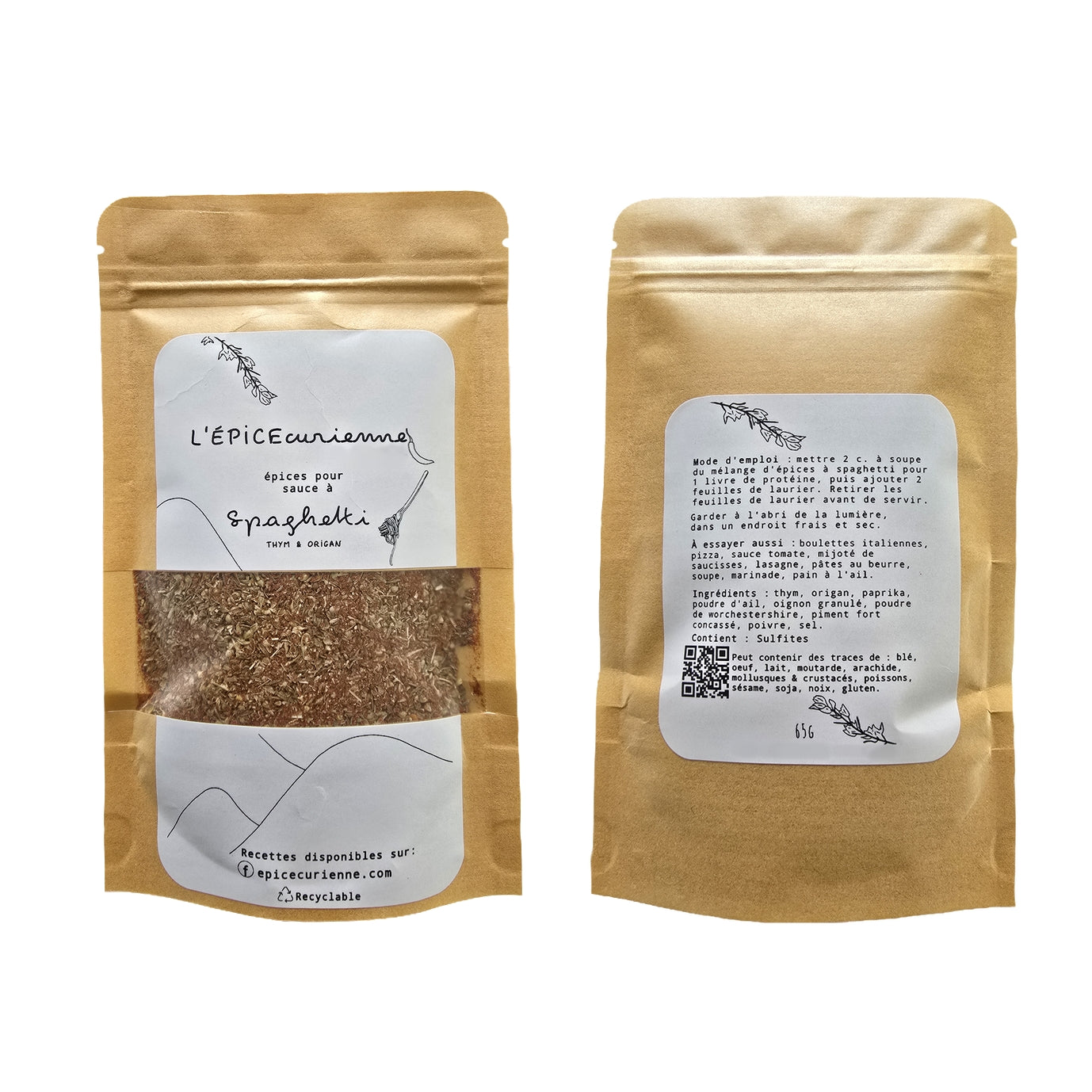 Épices pour sauce à spaghetti